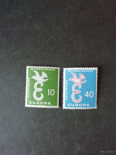 ФРГ 1958 серия из двух марок "EUROPA" (чистые**) Mi. 295-296 каталог 4.00 евро