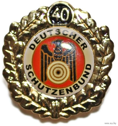 Знак Германского стрелкового Союза в золоте. 40 лет членства