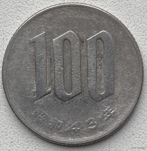 Япония 100 йен 1968 г.