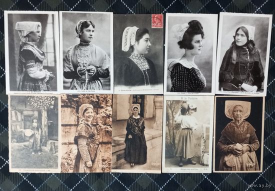 Старинные открытки. Этнография. В лоте 38шт.