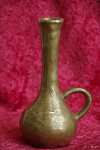 Кувшин латунный , литой , толстостенный , тяжелый   14 см