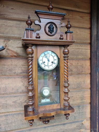 Антикварные Настенные Часы с Боем 1930г. Germany "Schlenker & Kienzle"