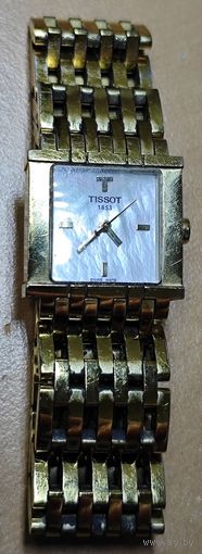 Оригинальные, позолоченные, перламутровый цифер. Швейцарские часы. Tissot.