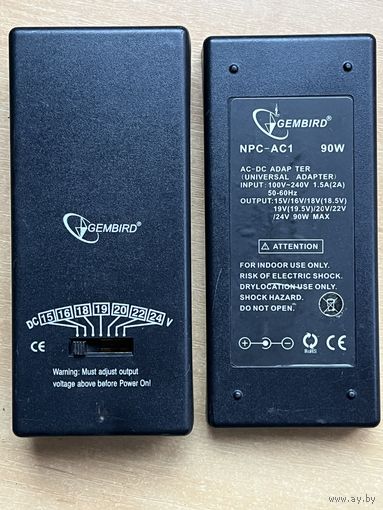 Блок питания Gembird  90W (15 - 24)В - не исправный