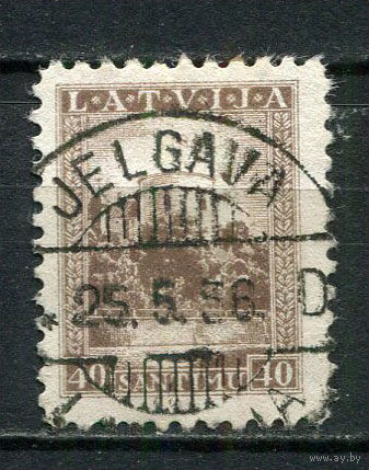 Латвия - 1934 - Президентский замок 40S - [Mi.237] - 1 марка. Гашеная.  (Лот 5HY)-TG3P47