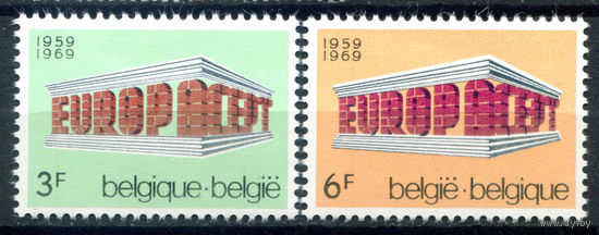 Бельгия - 1969г. - Europa CEPT - 2 марки - полная серия, MLH [Mi 1546-1547]. #2-Be-46-B-1
