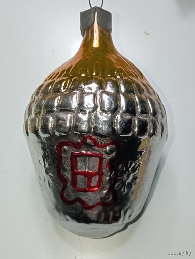 Ёлочная игрушка  - Избушка . СССР  .