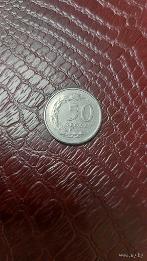 Монета 50 грошей 2009г. Польша.