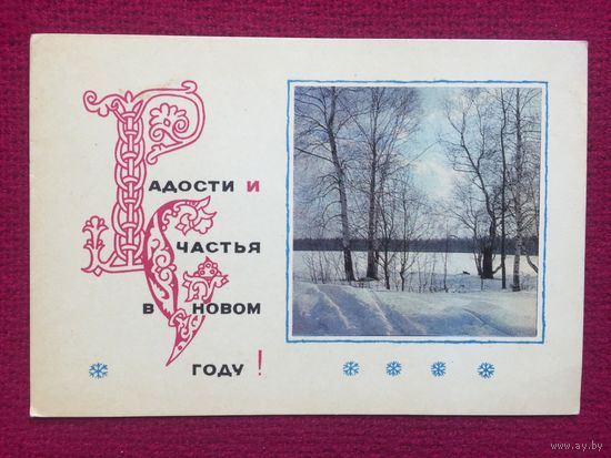 Радости и счастья в Новом Году! Тюрин, Хоменко 1967 г. Чистая.