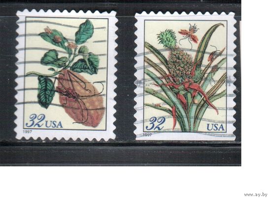 США-1997 (Мих.2806-2807) ,  гаш. , Стандарт, Флора, Фауна