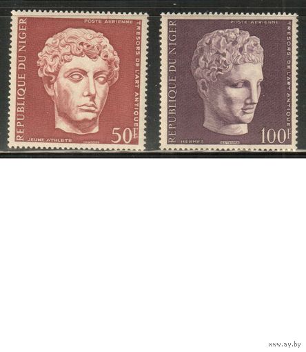 Нигер-1973 (Мих.362-363) ** , Искусство, Скульптура (полная серия)