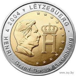 2 евро 2004 Люксембург Монограмма Герцога Арни UNC
