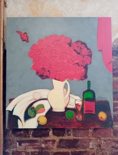 Шилко В. "Красный букет", х. акр. 70х67см. 2022г.