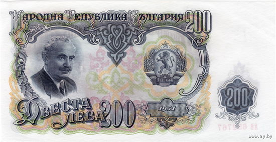 Болгария, 200 левов, 1951 г. UNC