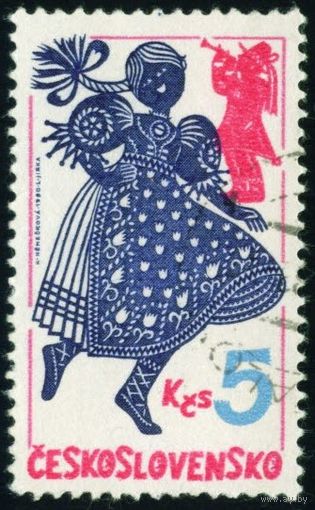 Национальная графика (вырезки из бумаги) Чехословакия 1980 год 1 марка