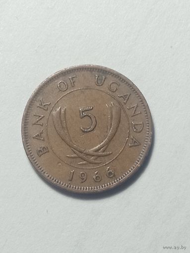 Уганда 5 центов 1966 года .