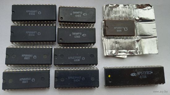 Микросхемы КР588ИР1,КР588ВА1,КР588ВГ1,К589ИР12,КР537РУ17,КР5 72ПВ2Р.