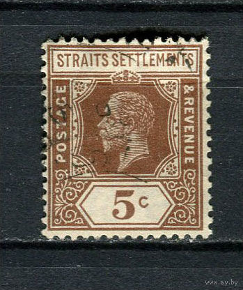 Британские колонии - Стрейтс-Сетлментс - 1922 - Король Георг V 5С - [Mi.179I] - 1 марка. Гашеная.  (Лот 28Gx)-T4P25