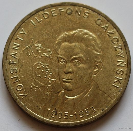 Польша 2 злотых 2005 год "100 лет со дня рождения Константы Ильдефонса Галчиньского"