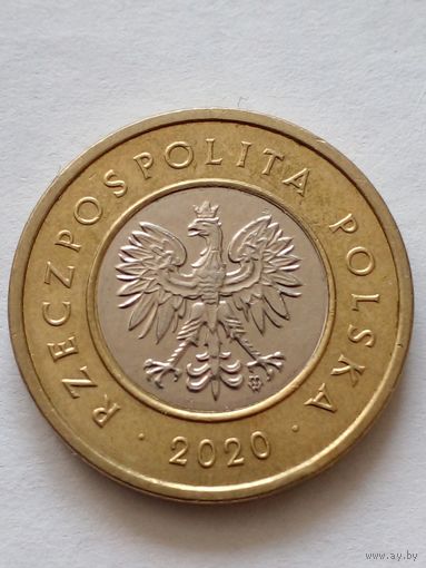 Польша 2 злотых 2020 г.