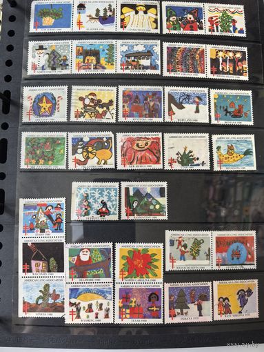 Лот марок США рисунки детей