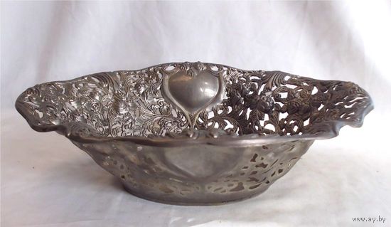 Фруктовница Конфетница 30 х 27 Серебрение 04