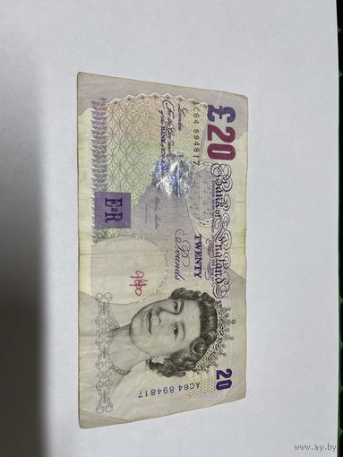 20 фунтов стерлингов 1990-1993