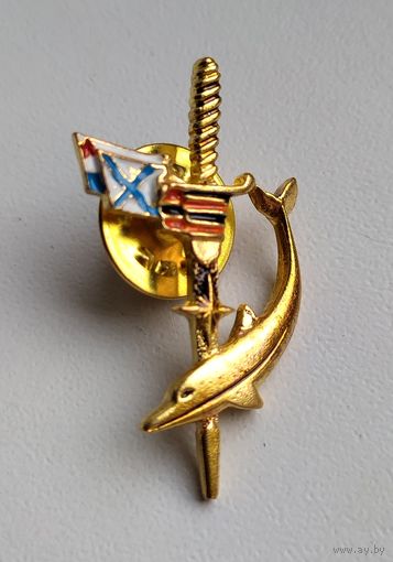 Значок Россия: Клуб подводников СПб (тяжёлый).