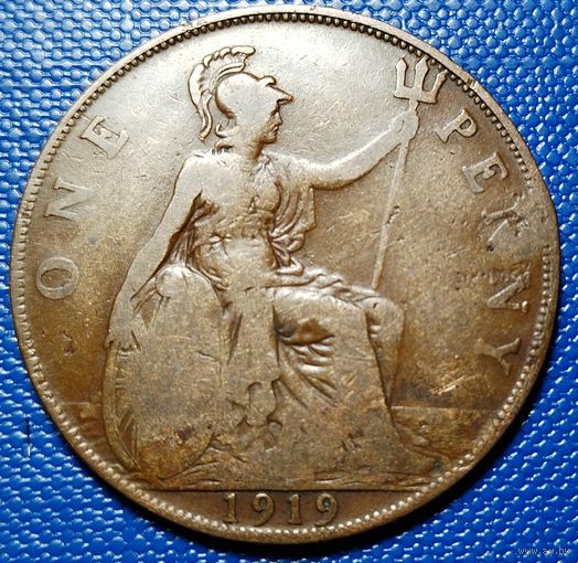 Великобритания 1 пенни 1919 г.
