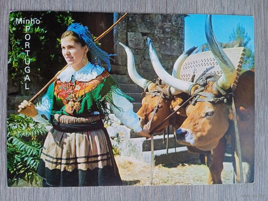 Этнография. Португалия, Барселуш. Девушка в национальном костюме