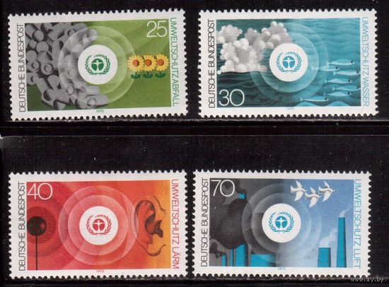Германия(ФРГ)-1973,(Мих.774-777), ** , Защита окружающей среды