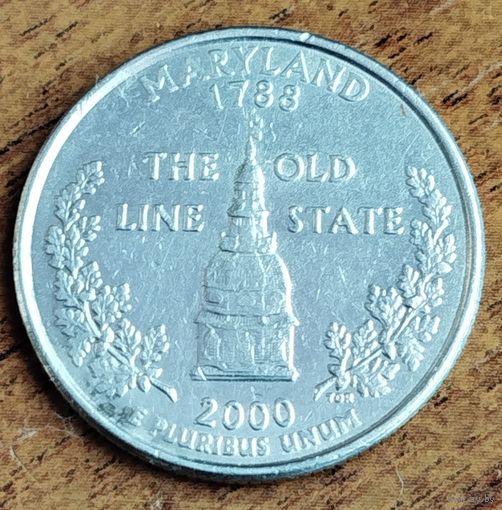США 25 центов (квотер) 2000 г. Р. Мэриленд