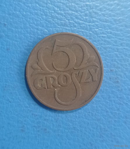 Польша 5 грошей 1938 год