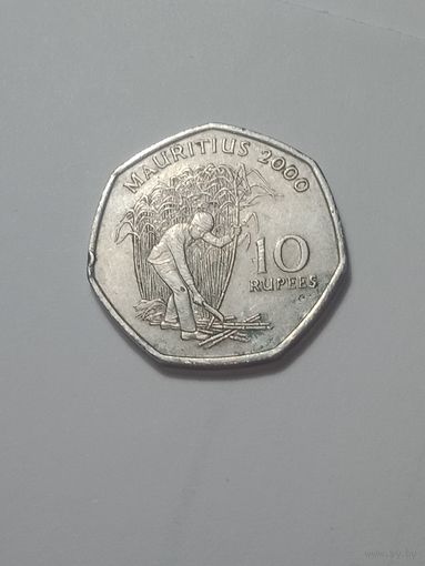 Маврикий 10 рупий 2000 года .