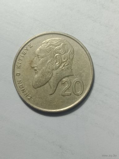 Кипр 20 центов 1991 года .