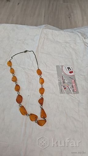 Бусы янтарные , винтаж