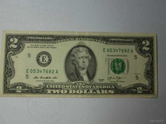 2 доллара США 2013 года . Е . Ричмонд .