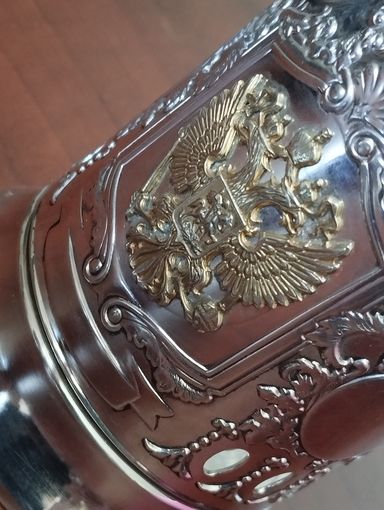 Подстаканник, серебро, 925-я проба. Россия, 215 грамм.