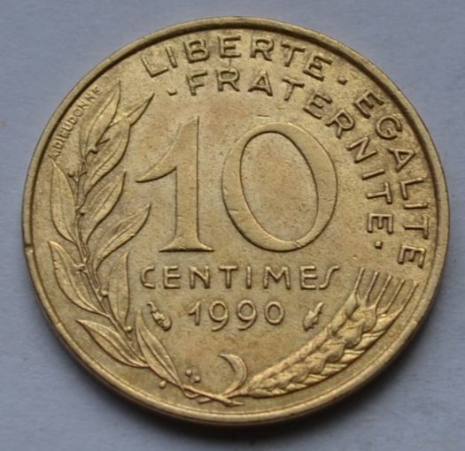 Франция, 10 сантимов 1990 г.