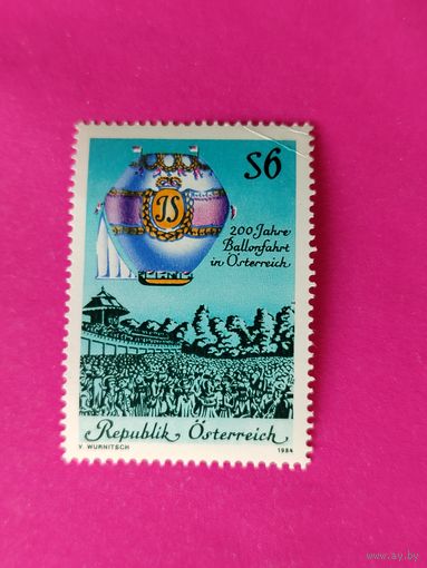 Австрия. Воздухоплавание. ( 1 марка ) 1984 года. 3-12.