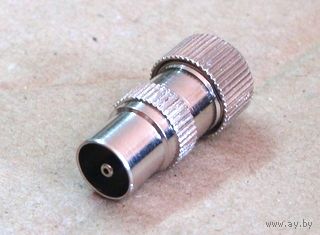 Штекер ТВ металл без пайки, 10 штук