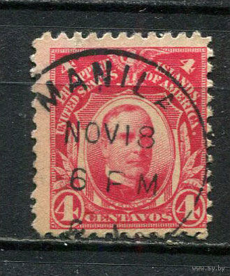 Американские колонии - Филиппины - 1917/1931 - Уильям МакКинли 4C - [Mi.276Aa] - 1 марка. Гашеная.  (Лот 9Js)-T25P1