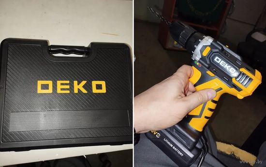 Дрель-шуруповерт DEKO DKCD16FU (кейс, 2 АКБ)