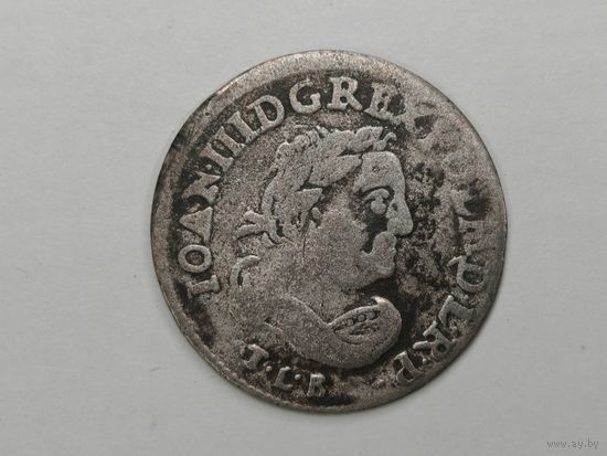 Монета 6 грошей 1684 год. Польша. Серебро.