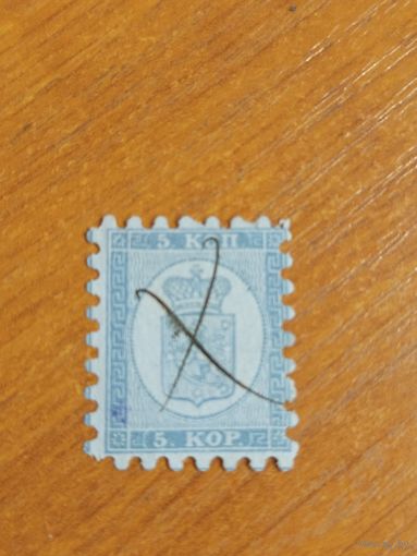 1860 Россия Великое княжество Финляндское зубцовка А герб (5-8)