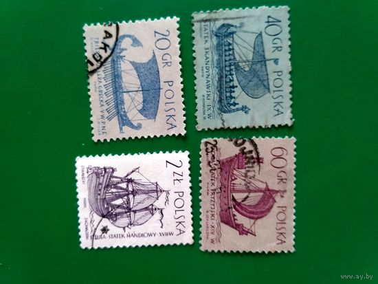 Польша. Парусники. Стандарты. 1963-1964 год