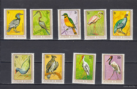 Фауна. Птицы. Бурунди. 1979. 9 марок. Michel N 1488-1496 (25.0 е).