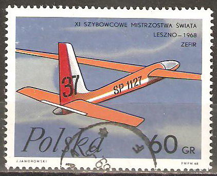 ПОЛЬША 1968 ПЛАНЕР 1М СТО, АВИАЦИЯ СПОРТ