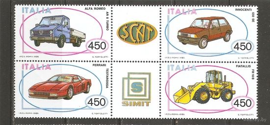 Италия 1986 Автомобили