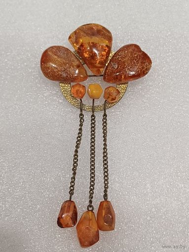 Все лоты с 1р.Редкая Янтарная Брошь